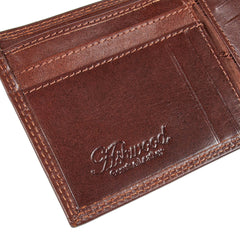 Темно-коричневый мужской кошелек из гладкой кожи ASHWOOD 1258 VT TAN - Viscontibags