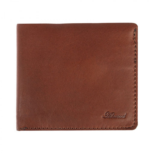 Компактний чоловічий гаманець з гладкої шкіри ASHWOOD 1882 CHESTNUT