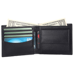 Черный мужской кошелек из гладкой кожи Brampton London Plutus 31975 Black