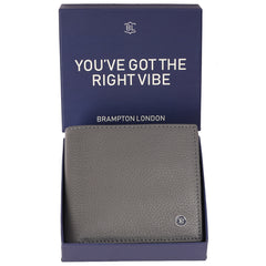 Сірий чоловічий гаманець із гладкої шкіри Brampton London Plutus 31975 GREY