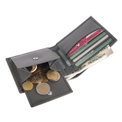 Сірий чоловічий гаманець із гладкої шкіри Brampton London Plutus 31975 GREY