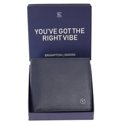 Синій чоловічий гаманець із гладкої шкіри Brampton London Plutus 31975 NAVY