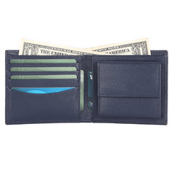 Синій чоловічий гаманець із гладкої шкіри Brampton London Plutus 31975 NAVY