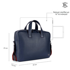 Сумка для ноутбука 14 Brampton London Maven 64273 Navy (Синий)