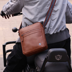 Мужская сумка на плечо Brampton London Crossflow 64405 TAN (рыжий)