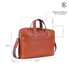 Сумка для ноутбука 15,6 Brampton London Commandeer 64547 TAN (рыжий)