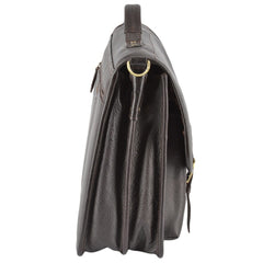 Темно-коричневий шкіряний портфель Ashwood 8190 Brown