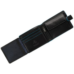 Черный мужской кошелек Visconti ALP93 Black Morgex с монетницей и Tap-n-Go