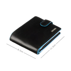 Черный мужской кошелек Visconti ALP93 Black Morgex с монетницей и Tap-n-Go