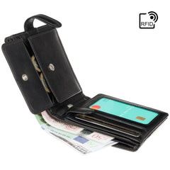 Черный мужской кошелек Visconti MZ5 Rome (black)