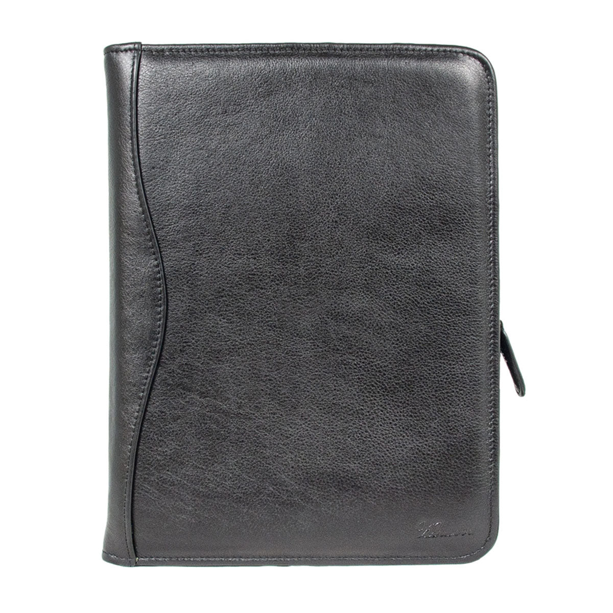 Шкіряна папка Ashwood A4 ZIP Black (Чорний)