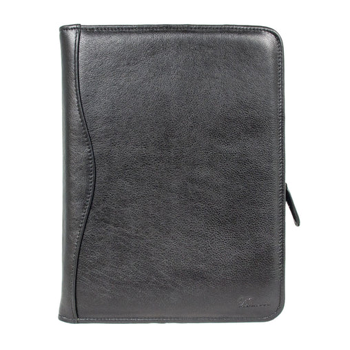 Шкіряна папка Ashwood A4 ZIP Black (Чорний)