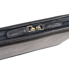 Шкіряна папка Ashwood A4 ZIP Black (Чорний)