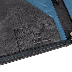 Шкіряна папка Ashwood A4 ZIP Black (Чорний)