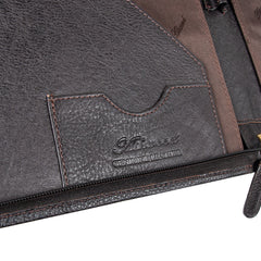 Шкіряна папка Ashwood A4 ZIP BROWN