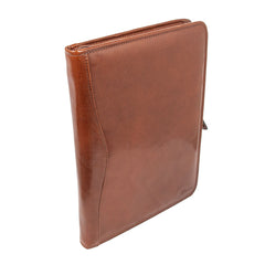 Шкіряна папка Ashwood A4 ZIP CHESTNUT (каштановий)