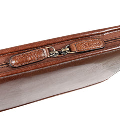 Шкіряна папка Ashwood A4 ZIP CHESTNUT (каштановий)