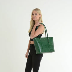 Жіноча містка шкіряна сумка Ashwood C56 GREEN