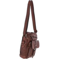 Небольшая сумка на плечо Ashwood SERGIO Brandy (Коричневый)