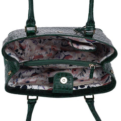 Жіноча шкіряна сумка зеленого Ashwood C54 Green