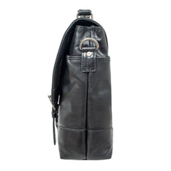 Чорний шкіряний портфель Ashwood ELLIOT BLACK