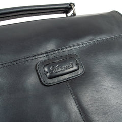 Чорний шкіряний портфель Ashwood ELLIOT BLACK