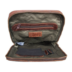 Чоловіча сумка слінг Ashwood G39 BRANDY (темно-коричнева)