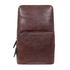 Чоловіча сумка слінг Ashwood G39 BRANDY (темно-коричнева)