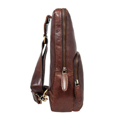 Чоловіча сумка слінг Ashwood G39 BRANDY (темно-коричнева)