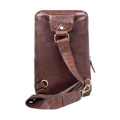 Чоловіча сумка слінг Ashwood G39 BRANDY (темно-коричнева)