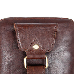 Чоловіча сумка слінг Ashwood G39 BRANDY (темно-коричнева)