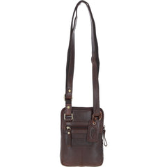 Маленькая коньячная сумка Ashwood G11 BRANDY