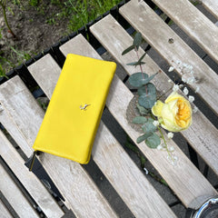 Жіночий гаманець на кнопці ASHWOOD J56 AURORA (Жовтий)