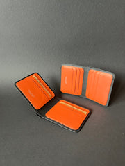 Компактный черно-оранжевый мужской кошелек Visconti VSL34 Black/Orange