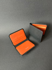 Компактный черно-оранжевый мужской кошелек Visconti VSL34 Black/Orange