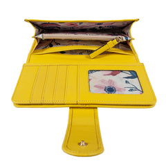 Женский кошелек клатч Ashwood J53 AURORA (Желтый)