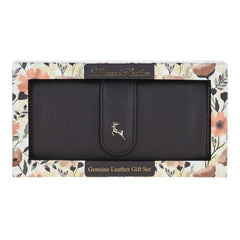 Женский кошелек клатч Ashwood J53 BLACK (Черный)