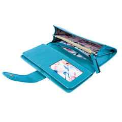 Женский кошелек клатч Ashwood J53 BLUE ATOLL (Синий)