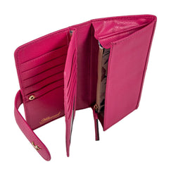 Женский кошелек клатч Ashwood J53 RASPBERRY-SORBET (Ягодный)