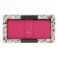 Женский кошелек клатч Ashwood J53 RASPBERRY-SORBET (Ягодный)