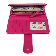 Женский кошелек клатч Ashwood J53 RASPBERRY-SORBET (Ягодный)