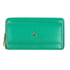 Женский кошелек клатч ASHWOOD J54 GUMDROP-GREEN (Бирюзовый)