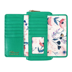 Женский кошелек клатч ASHWOOD J54 GUMDROP-GREEN (Бирюзовый)