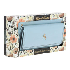 Женский кошелек клатч ASHWOOD J54 WINTER SKY (Зимнее небо)