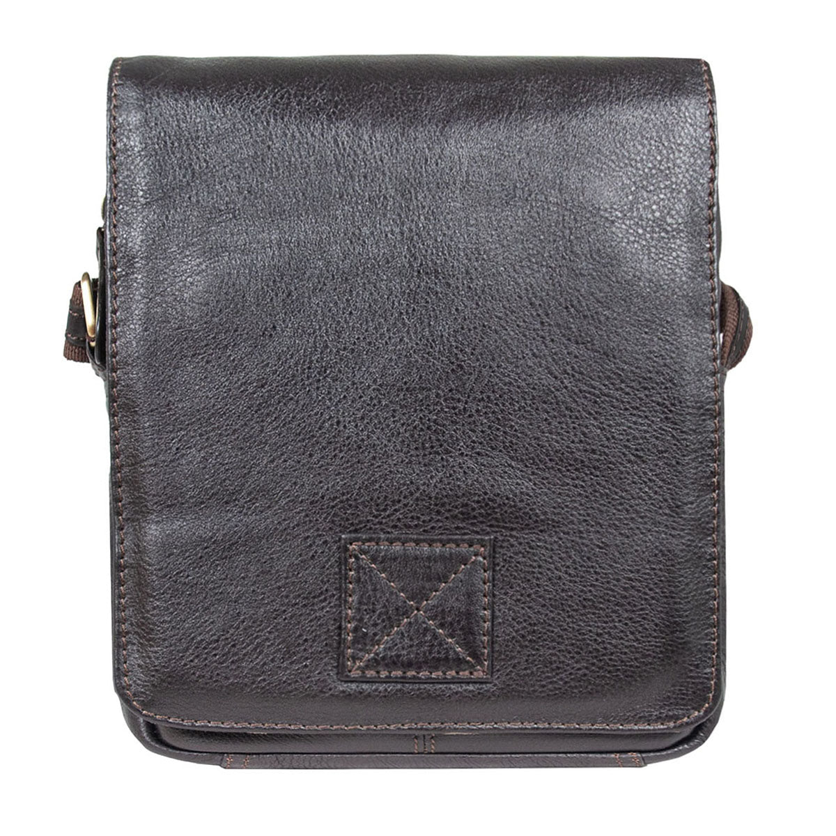 Коричнева чоловіча сумка на плече Ashwood Jerry Brn