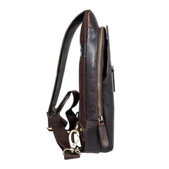 Чоловіча сумка-слінг Ashwood K43 Brown (Коричнева)