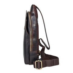 Чоловіча сумка-слінг Ashwood K43 Brown (Коричнева)