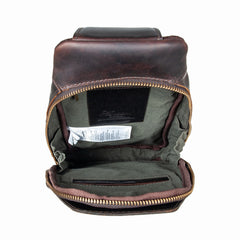 Чоловіча сумка-слінг Ashwood K43 Brown (Коричнева)