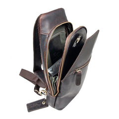 Чоловіча сумка-слінг Ashwood K43 Brown (Коричнева)