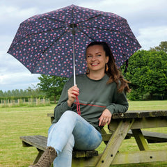 Парасолька жіноча Fulton L354 Minilite-2 Strawberry Garden (Полуничний сад)